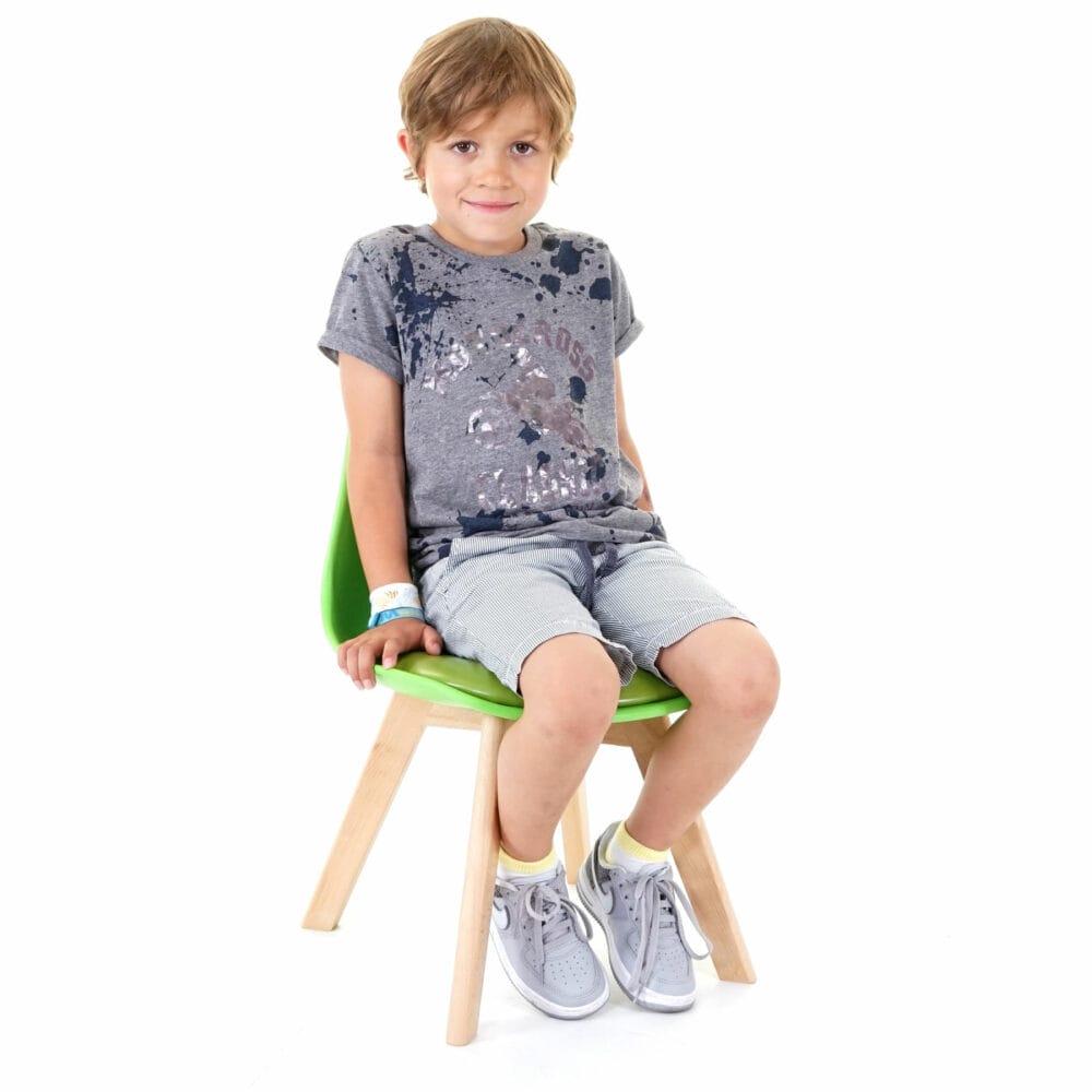 2x Kinderstuhl Kinderhocker 55x38x39cm grün