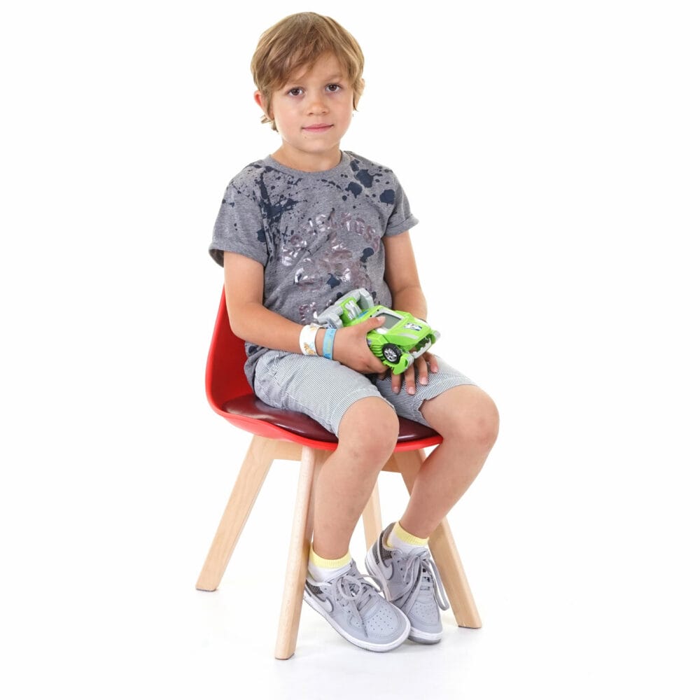 2x Kinderstuhl Kinderhocker 55x38x39cm rot