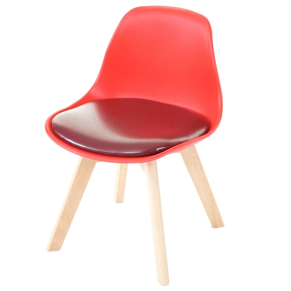 2x Kinderstuhl Kinderhocker 55x38x39cm rot