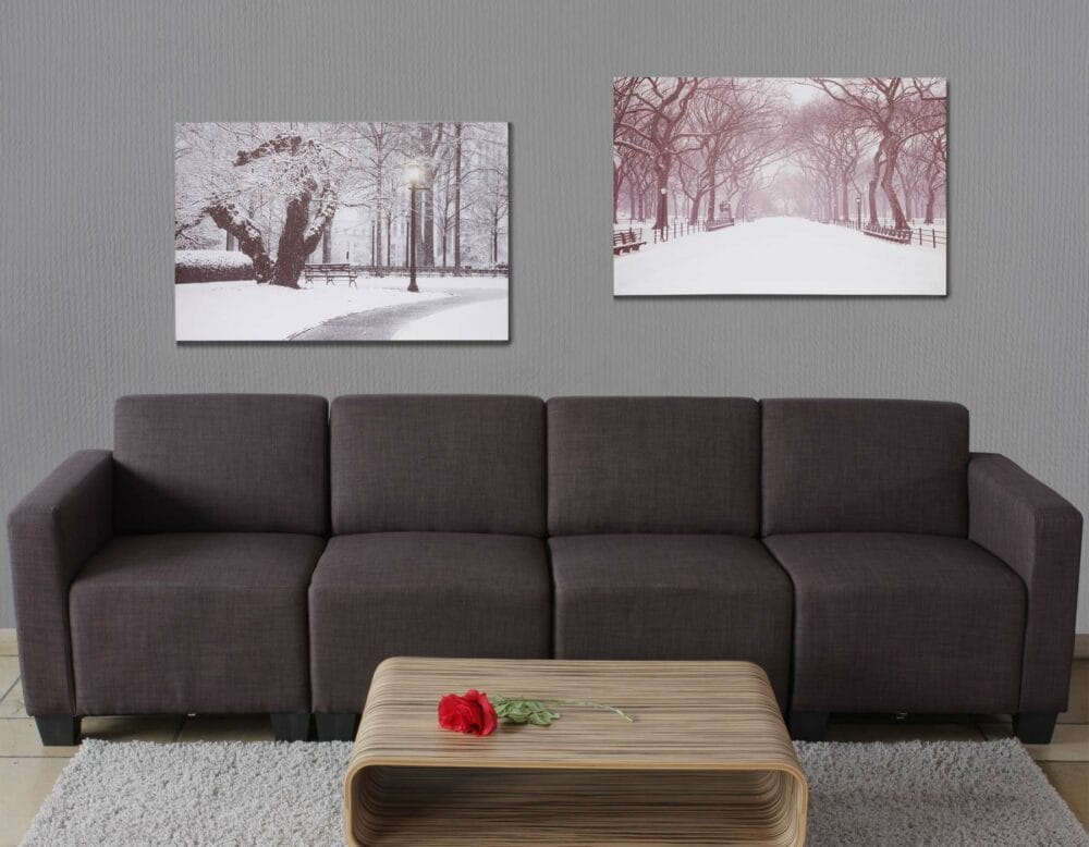 2x LED-Bild 60x40cm ~ Winter + flackernd