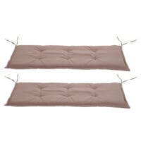 2x Sitzkissen Auflage für Gartenbank Bankauflage L: 120cm Beige