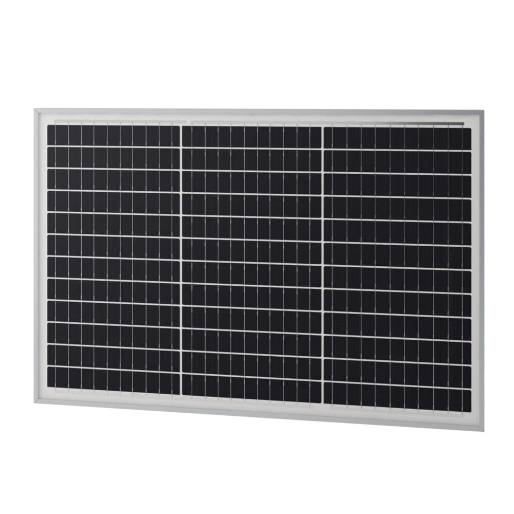 2x Solarpanel Monokristallin - 50W 18V für 12V Batterien Photovoltaik