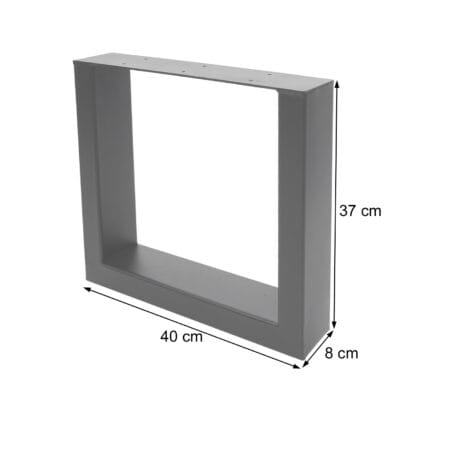 2x Tischbeine 37x40cm Tischgestell Tischkufe