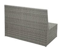 2x Rattan 2er Sofa Lounge-Gartenbank Gastronomie 120cm JAM-G16