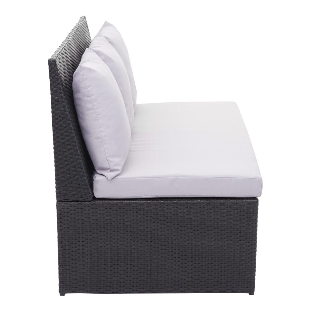 2x Rattan 2er Sofa Lounge-Gartenbank Gastronomie 120cm JAM-G16