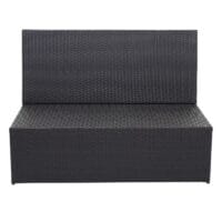 2x Rattan 2er Sofa Lounge-Gartenbank Gastronomie 120cm JAM-G16