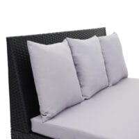 2x Rattan 2er Sofa Lounge-Gartenbank Gastronomie 120cm JAM-G16