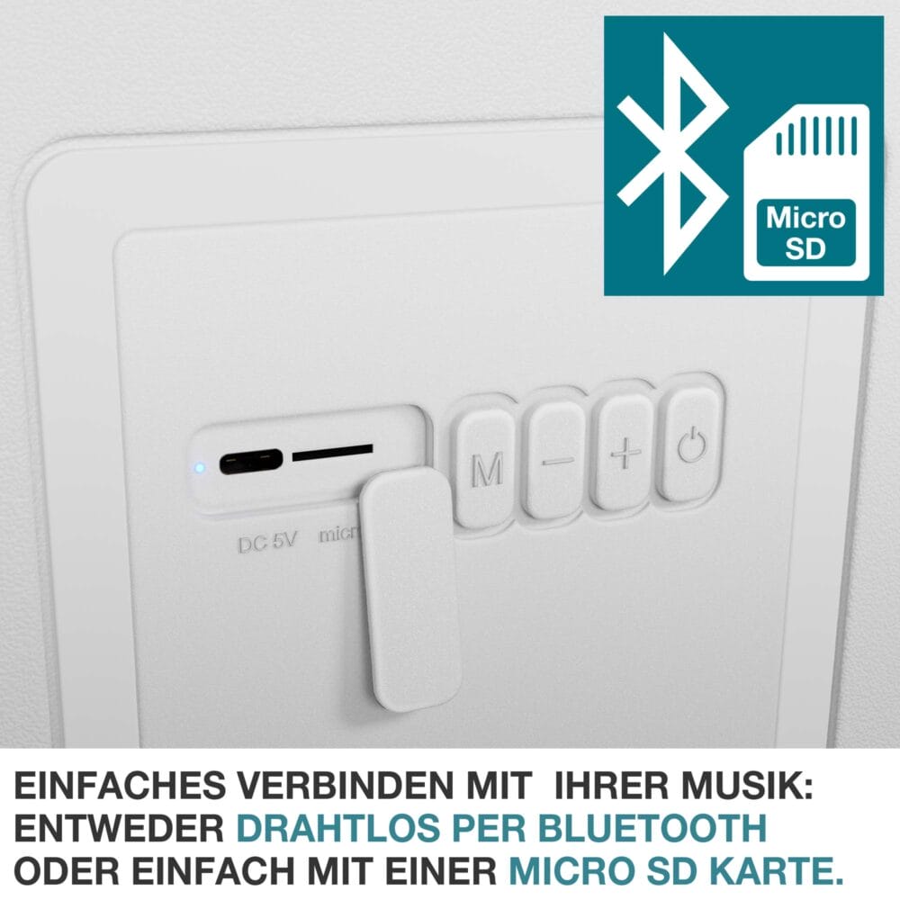 Kühlbox mit Lautsprecher, 21 Liter, stylisches Design, ideal für Musikliebhaber.