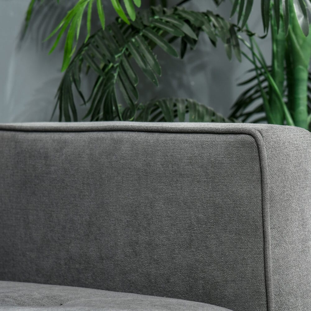 3-Sitzer Sofa Gästebett Bettsofa Vintage Design Grau - Vintage-inspiriertes Sofa mit Bettfunktion für Gäste.