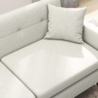 3-Sitzer Sofa mit Zierkissen & Seitentasche 165x73x72cm - Sofa mit zusätzlichen Kissen und praktischer Tasche.