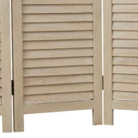 3-teiliger Paravent Raumteiler aus Holz Beige