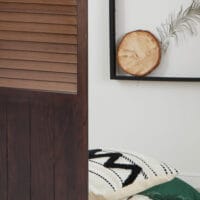 3-teiliger Paravent Raumteiler aus Holz Braun