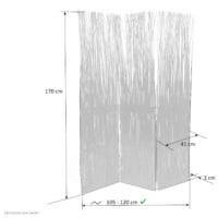 3-teiliger Paravent Raumteiler aus Weidenholz Braun