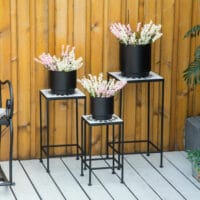 3er Set Blumenständer Blumenregal aus Metal