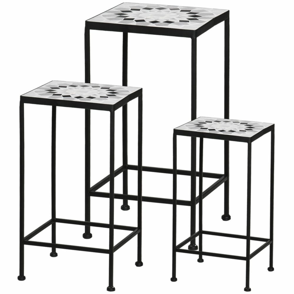 3er Set Blumenständer Blumenregal aus Metal