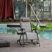 3in1 Hochlehner Schaukelstuhl Liegestuhl Gartenstuhl – faltbar