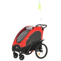 3in1 Jogger - Kinderanhänger - Kinderwagen Rot Schwarz