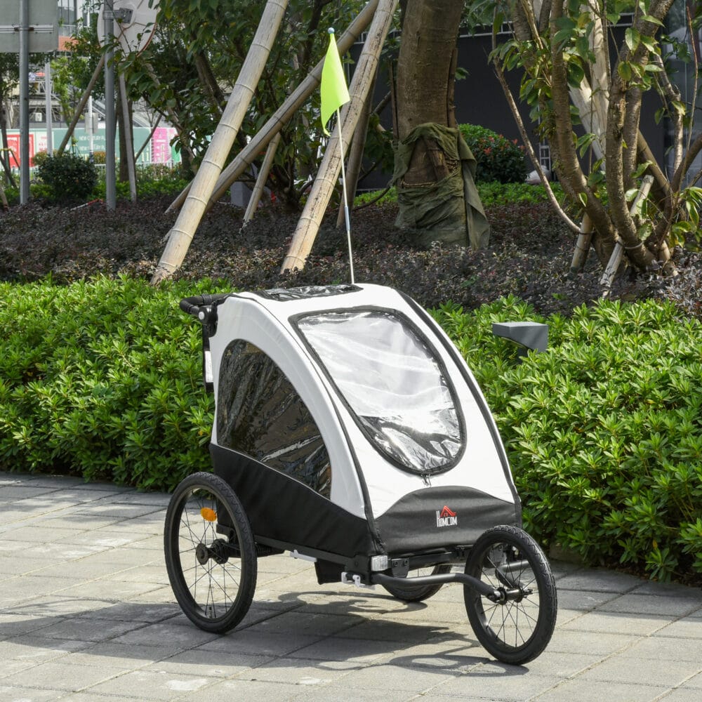 3in1 Jogger - Kinderanhänger - Kinderwagen Weiss Schwarz