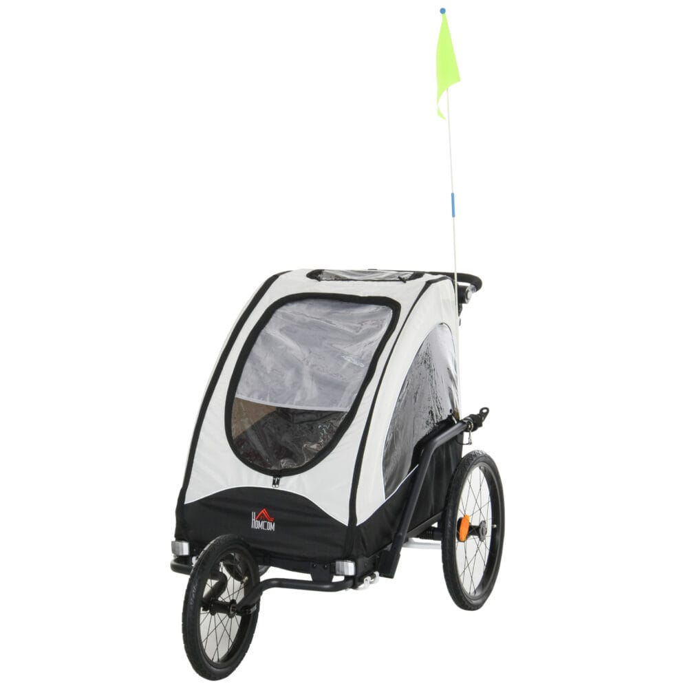 3in1 Jogger - Kinderanhänger - Kinderwagen Weiss Schwarz