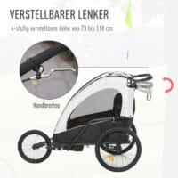 3in1 Jogger - Kinderanhänger - Kinderwagen Weiss Schwarz