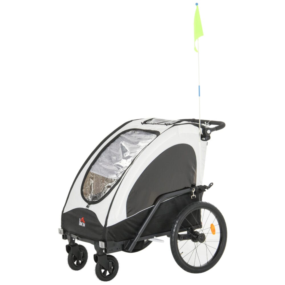 3in1 Jogger - Kinderanhänger - Kinderwagen Weiss Schwarz