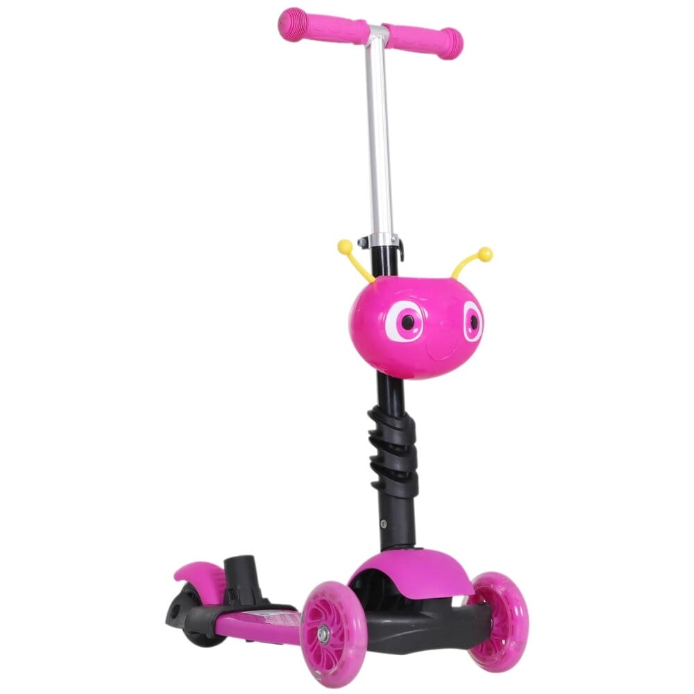 3in1 Kickboard Scooter Trottinett Kinderauto Rosa