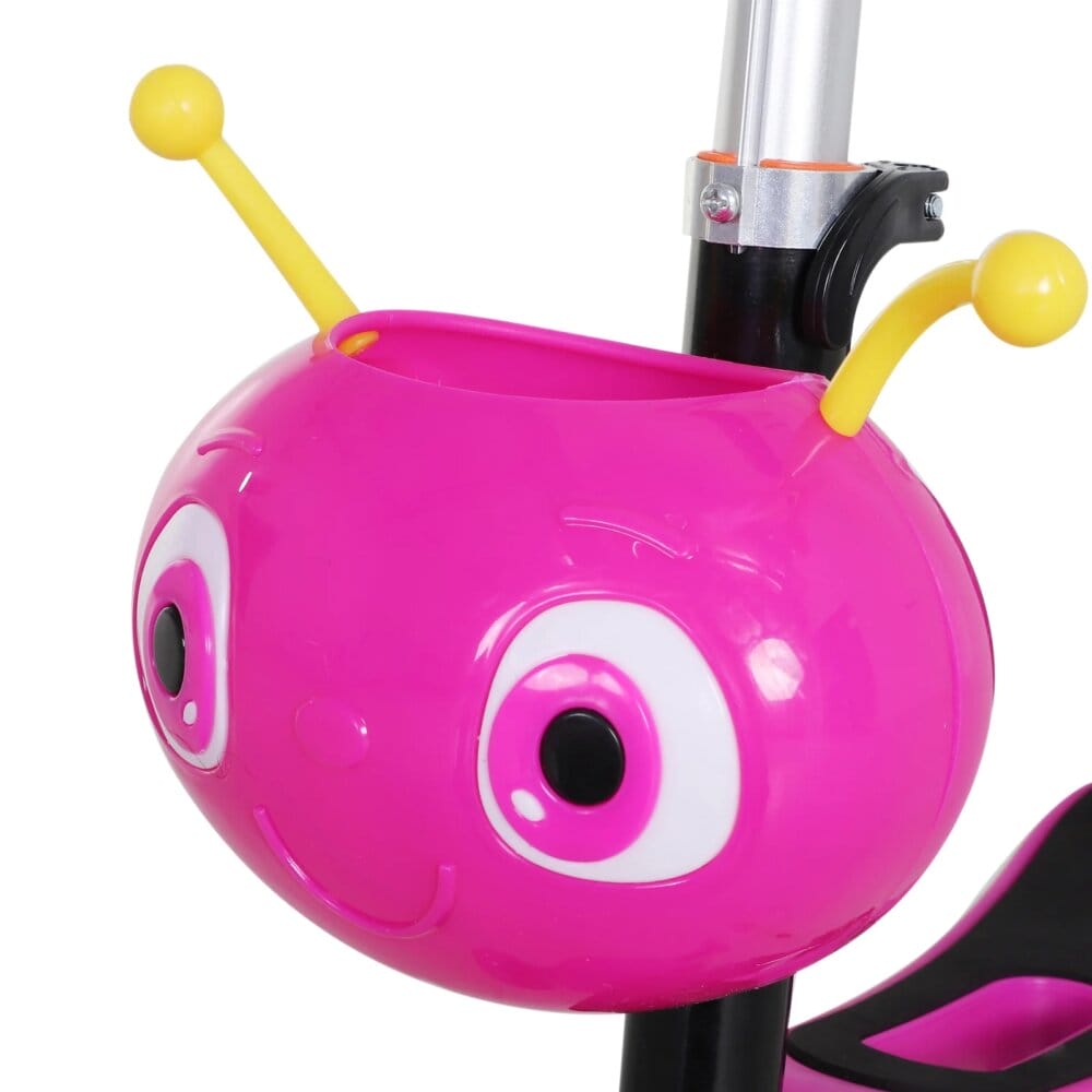 3in1 Kickboard Scooter Trottinett Kinderauto Rosa
