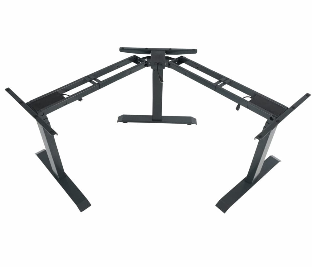 3in1 Variables Tischgestell elektrisch höhenverstellbar mit Memory 47kg anthrazit-grau