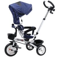 4-in-1 Kinderwagen Dreirad Buggy - Blau