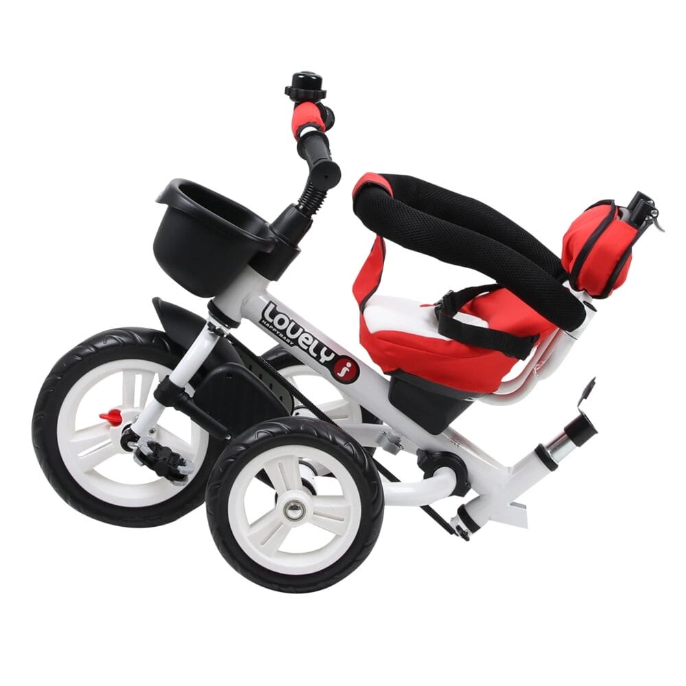 4-in-1 Kinderwagen Dreirad Buggy - Rot