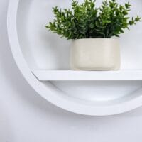 4 tlg. Wandregal Set Rund Hängeregal weiss