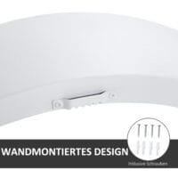 4 tlg. Wandregal Set Rund Hängeregal weiss