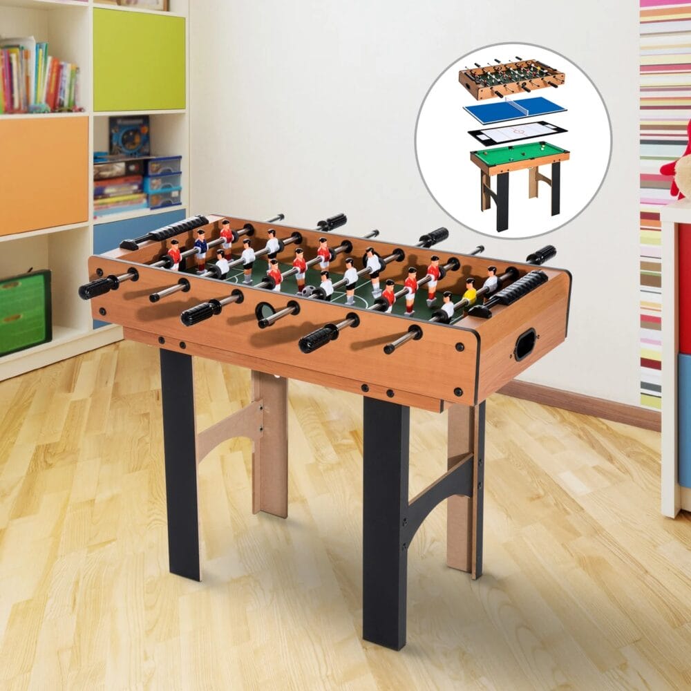 4in1 Spieletisch Tischfussball Tischtennis Hockey Billard