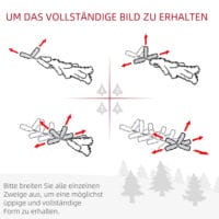 4tlg. Weihnachtsschmuck LED 1x Girlande 2xBaum 1x Kranz