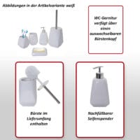 5-teiliges Badset Badaccessoires Keramik schwarz