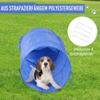 5-tlg. Hunde Agility Set Slalom Hürden Tunnel Sprungring