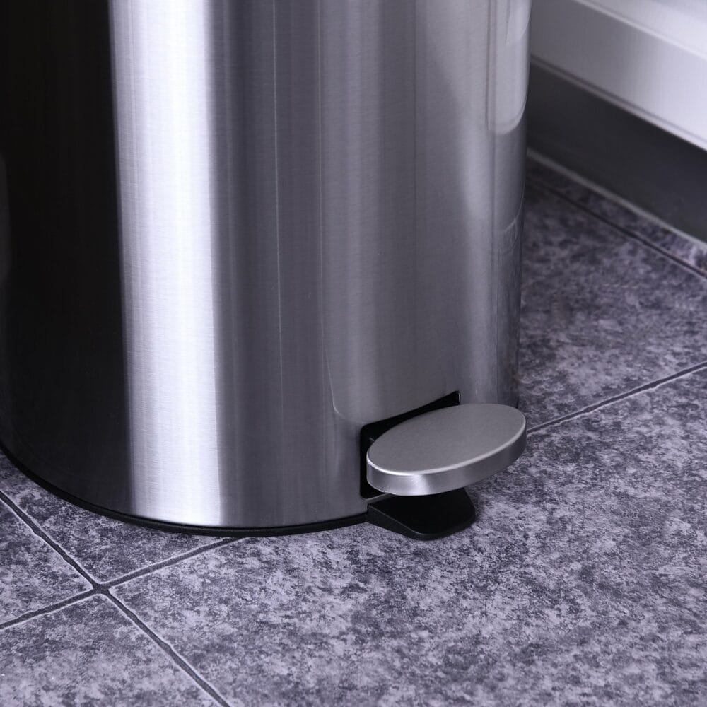 Abfalleimer 12L Edelstahl Treteimer mit Inneneimer Soft Close