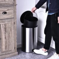 Abfalleimer 12L Edelstahl Treteimer mit Inneneimer Soft Close