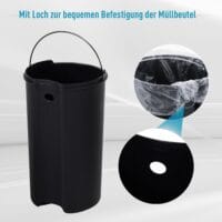 Abfalleimer 12L Edelstahl Treteimer mit Inneneimer Soft Close