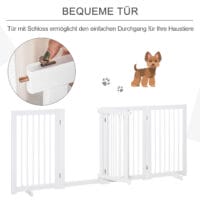 Absperrgitter Hunde 75cm Schutzgitter aus Holz Freistehend