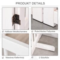 Absperrgitter Hunde 75cm Schutzgitter aus Holz Freistehend