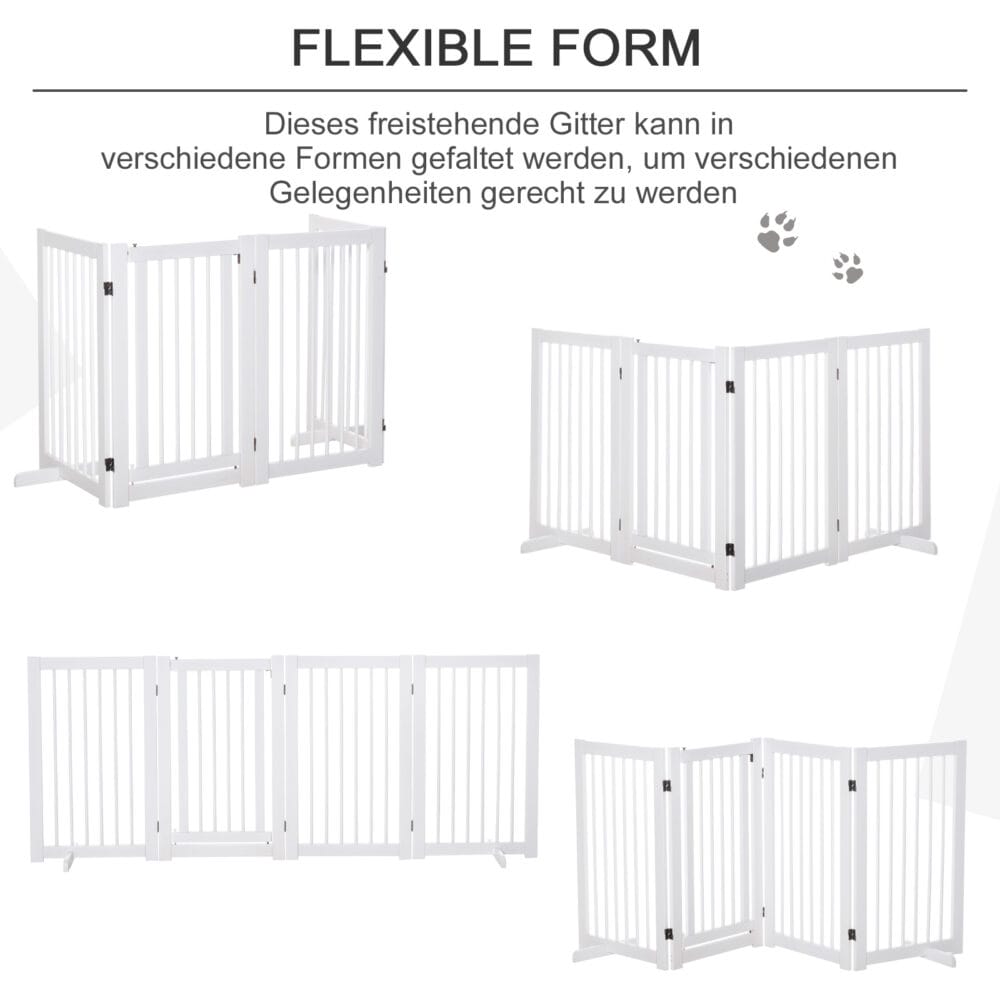 Absperrgitter Hunde 75cm Schutzgitter aus Holz Freistehend