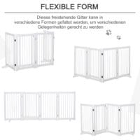 Absperrgitter Hunde 75cm Schutzgitter aus Holz Freistehend
