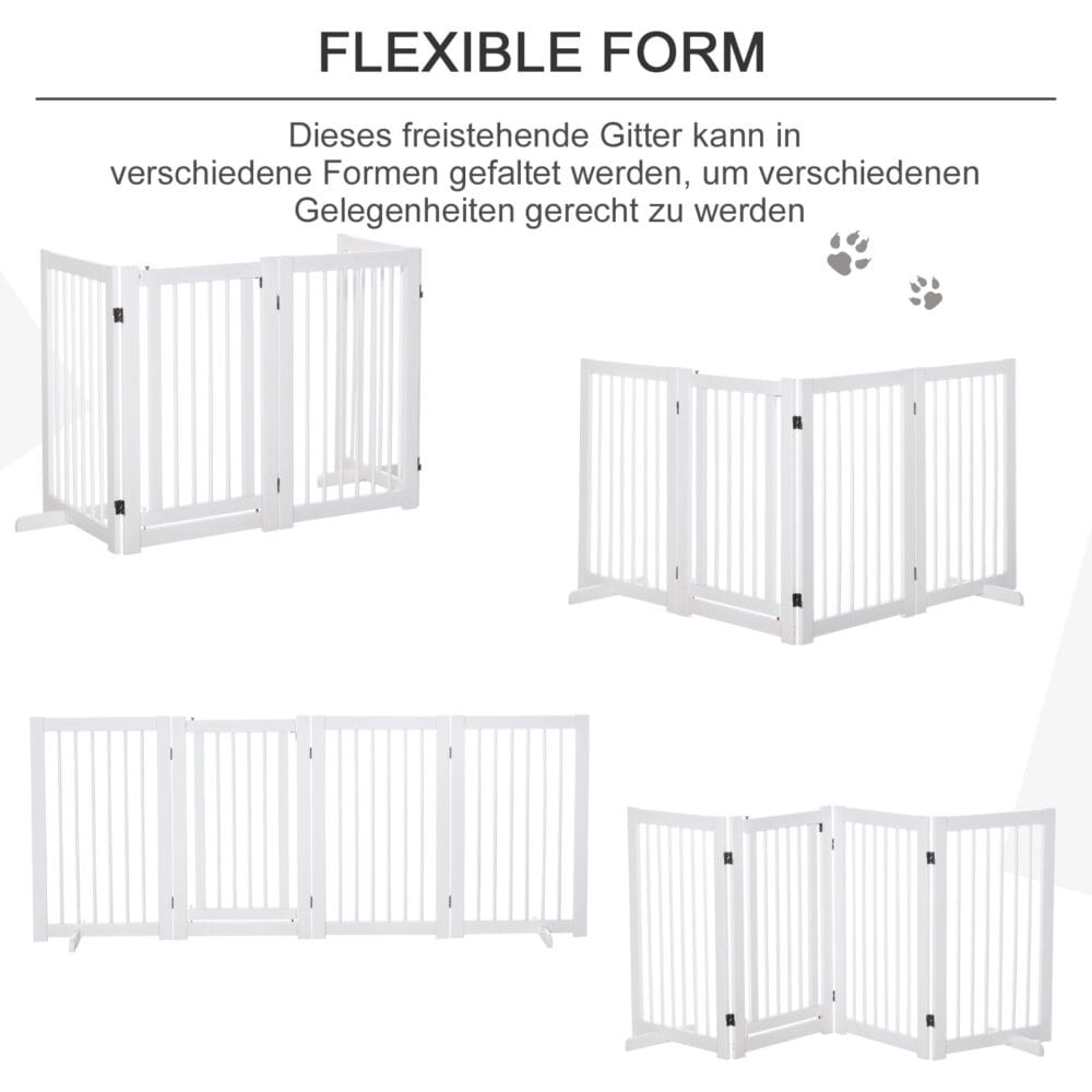 Absperrgitter Hunde 91cm Schutzgitter aus Holz Freistehend