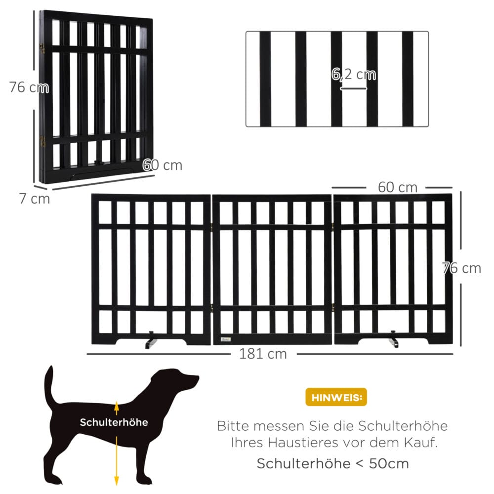 Absperrgitter Hunde Freistehend Hundeabsperrgitter 181x35x76cm