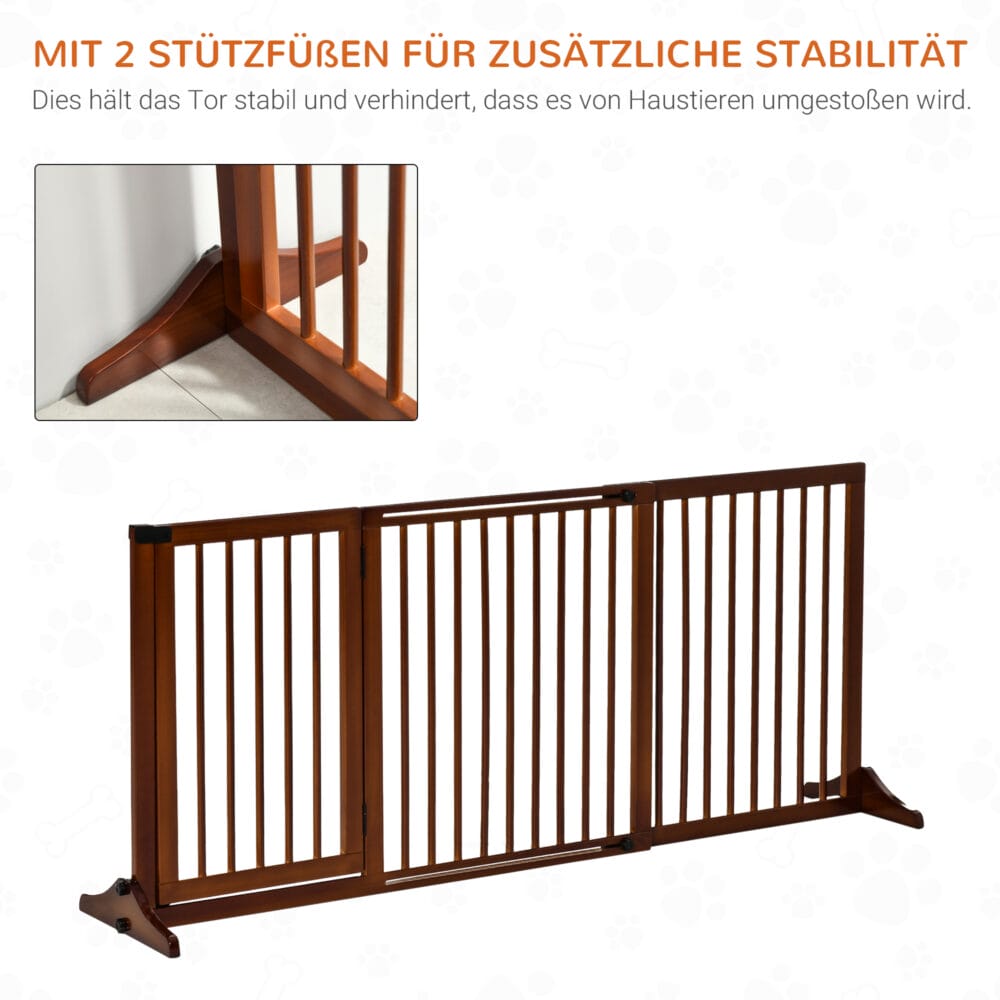 Absperrgitter Hunde TürschutzgitterFreistehend 113-166x36x71cm