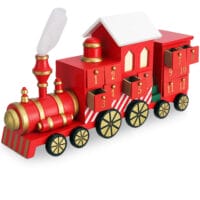 Adventskalender Lokomotive Holz zum Selbstbefüllen