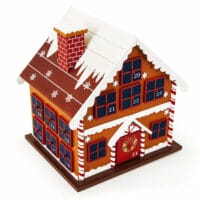 Adventskalender als Winterhäuschen Holz - befüllbar