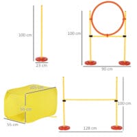 Agility Hürden Set mit Slalom Sprungring und Tunnel