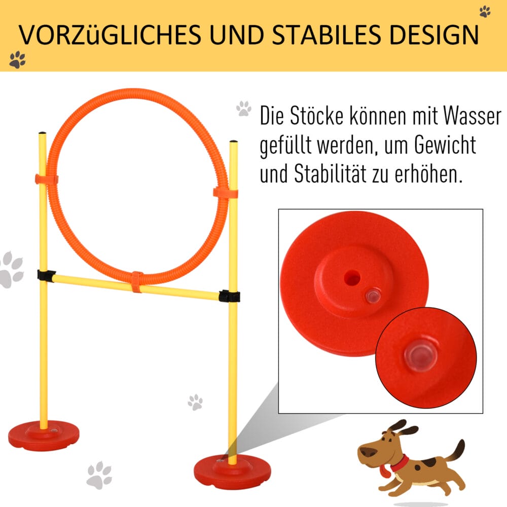 Agility Hürden Set mit Slalom Sprungring und Tunnel